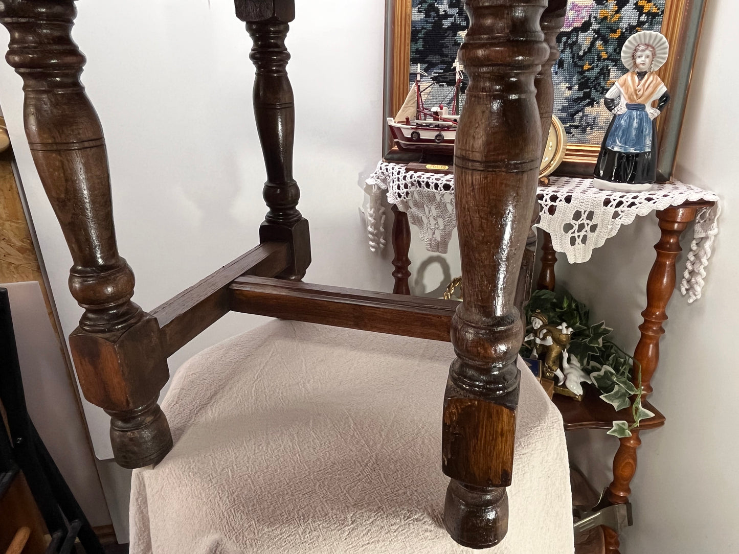 本格アンティーク ラウンド丸テーブル