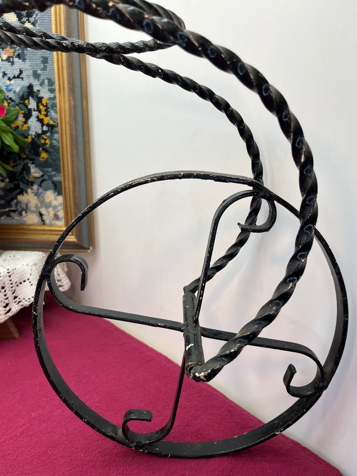 アイアン製三輪車風フラワースタンド/プランターワゴン