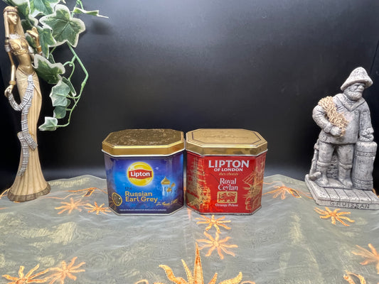 Lipton フランス限定 ヴィンテージ紅茶缶 2種セット