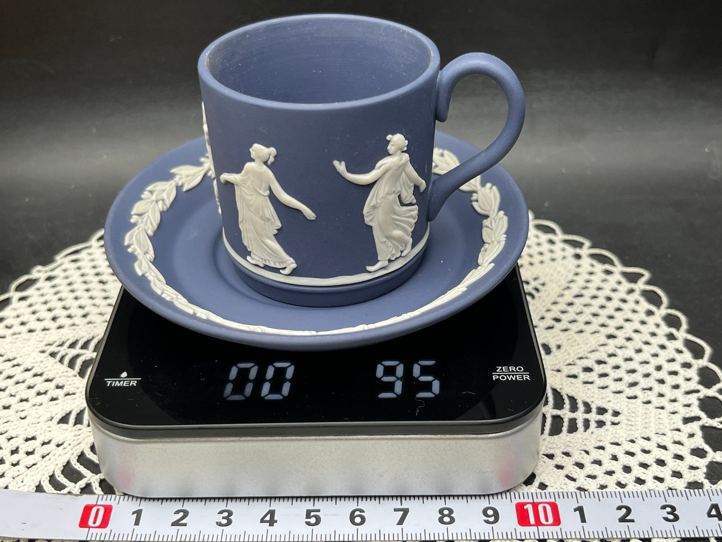 NEW イギリス製 WEDGWOOD ジャスパー カップ&ソーサー ネイビー