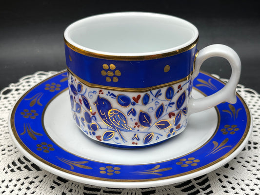 NEW トルコ ESKI HAREM ハンドメイド カップ&ソーサー 金彩ブルー