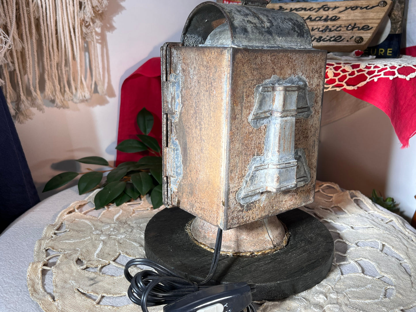 手作りヴィンテージランタン風リメイク照明