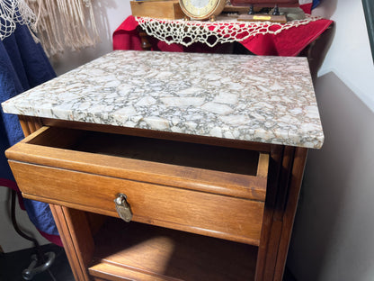 天然大理石　天板付サイドチェスト