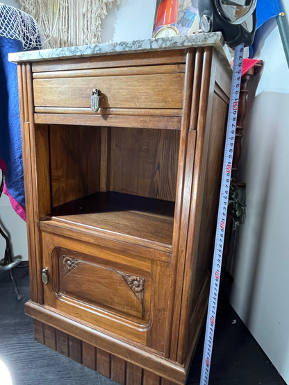 天然大理石　天板付サイドチェスト