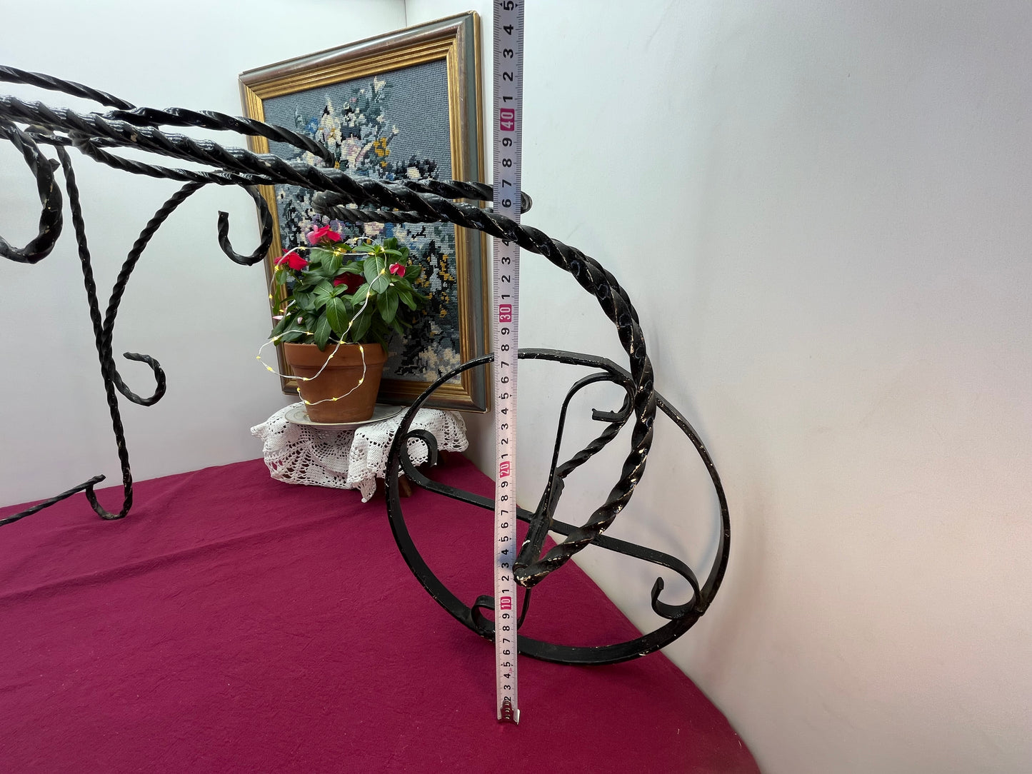 アイアン製三輪車風フラワースタンド／プランターワゴン