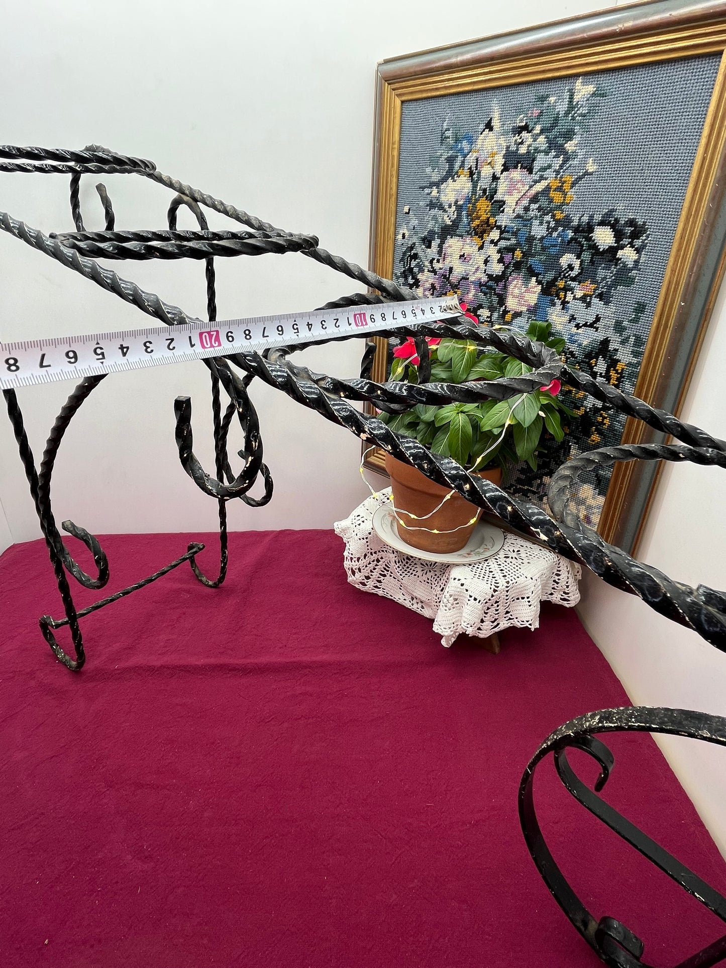 アイアン製三輪車風フラワースタンド／プランターワゴン