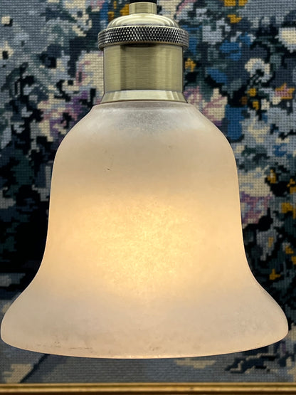 アンティーク フロストガラス 真鍮ソケットペンダントライト