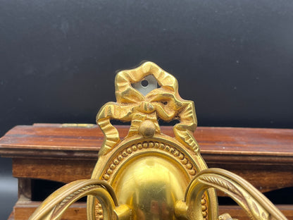 フランスアンティーク 真鍮製キャンドル装飾2灯ブラケットライト