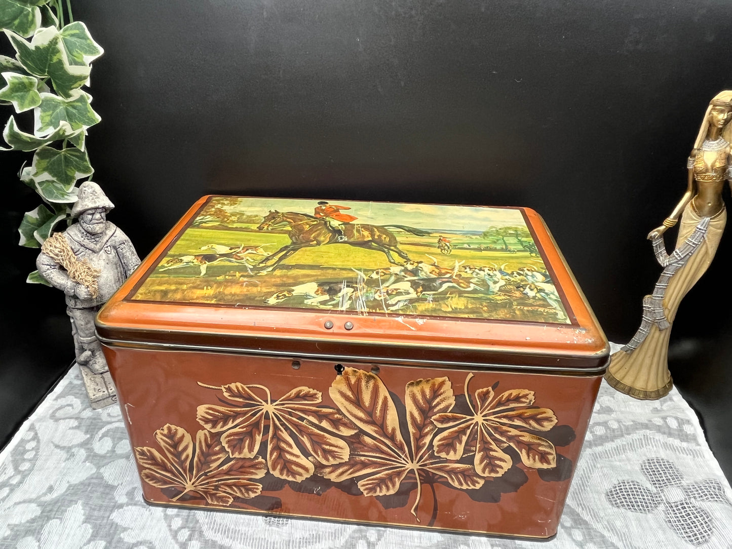 NEW フランス製ヴィンテージ大型ブリキ缶