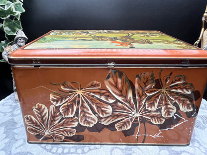 NEW フランス製ヴィンテージ大型ブリキ缶