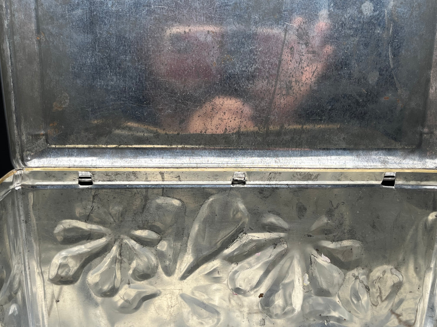 NEW フランス製ヴィンテージ大型ブリキ缶