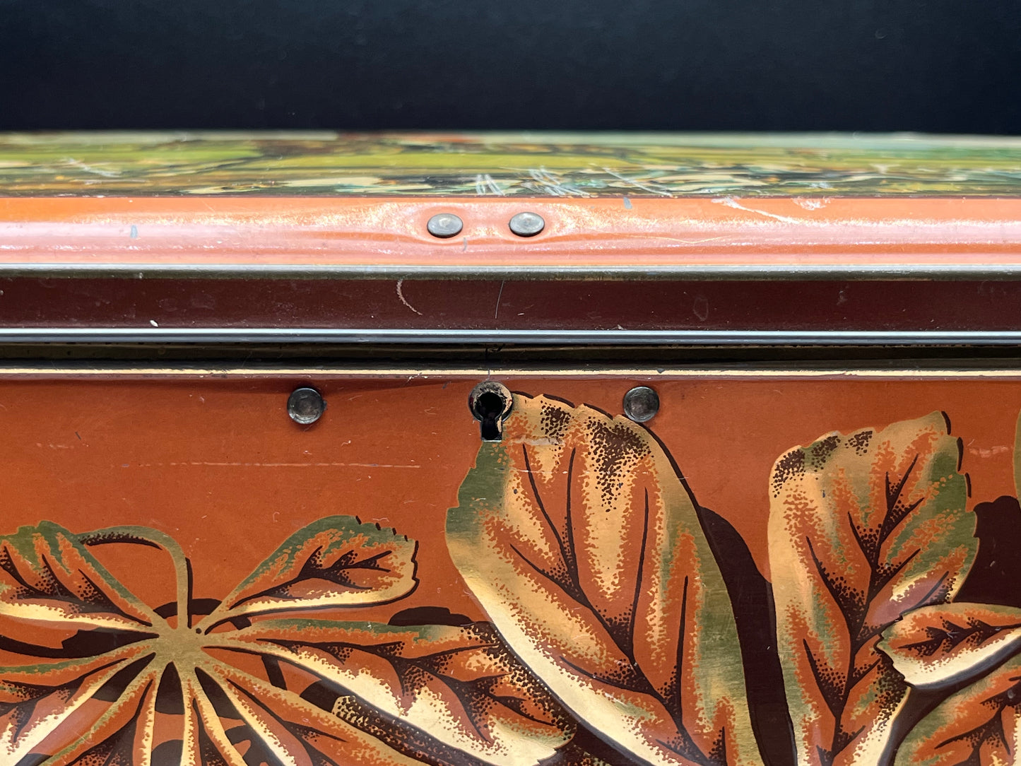 NEW フランス製ヴィンテージ大型ブリキ缶