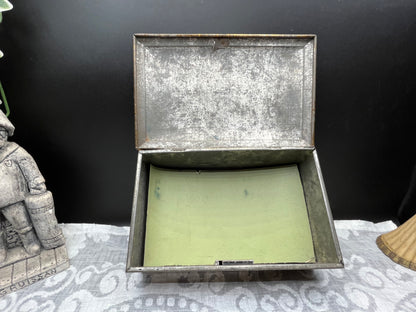 NEW ヨーロッパ アンティーク名画装飾入り錫製ブリキ缶