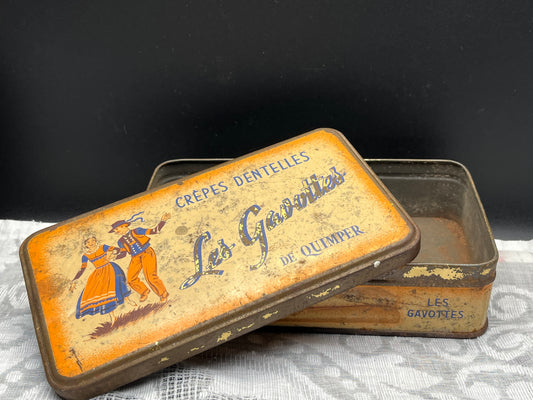 NEW フランス製《Les Gavottes / レ・ガヴォット》ヴィンテージ菓子缶