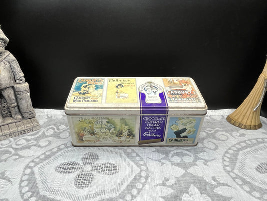 NEW 英国ヴィンテージCadbury’s ビスケット缶　レトロ広告デザイン