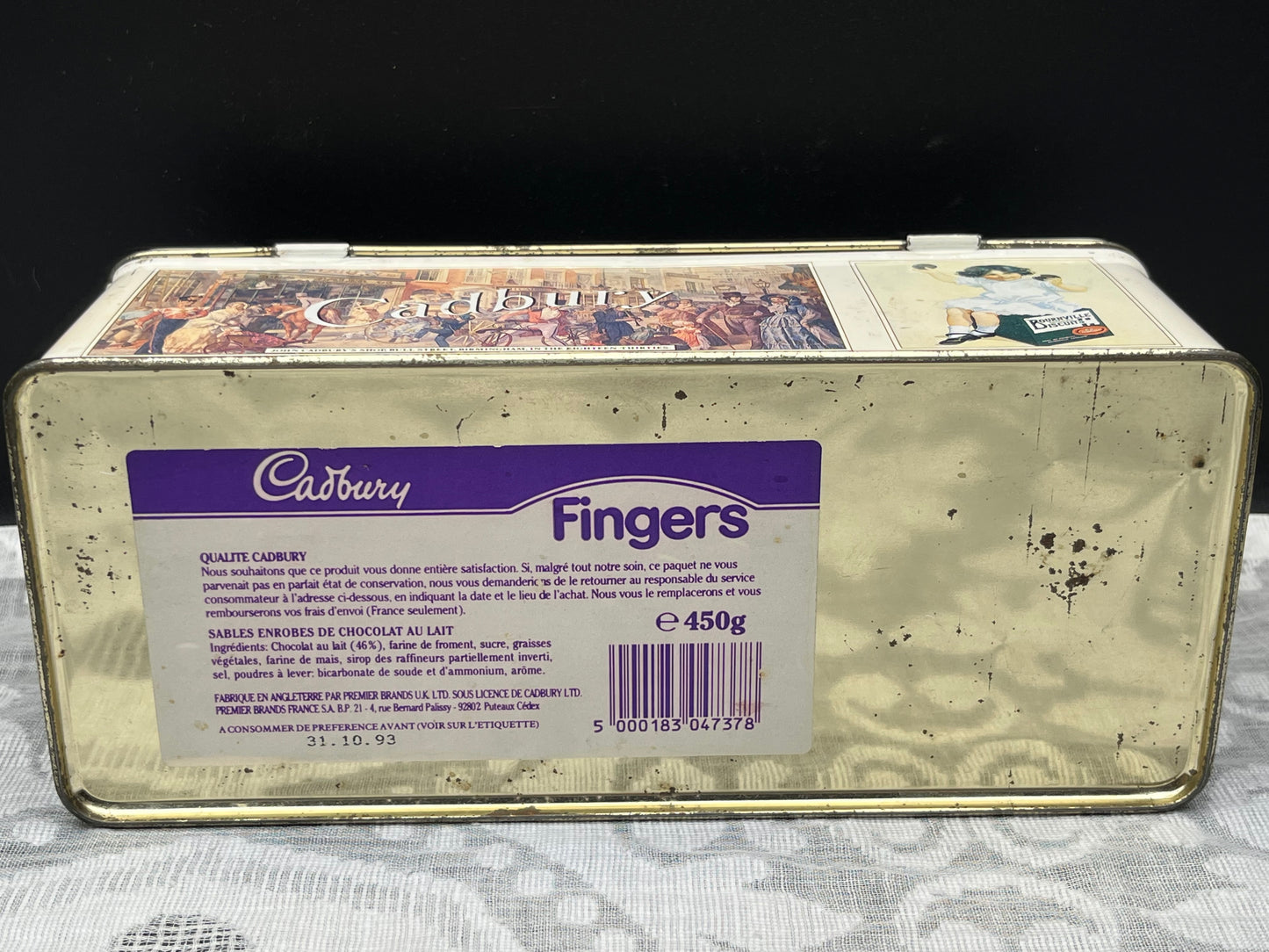 NEW 英国ヴィンテージCadbury’s ビスケット缶　レトロ広告デザイン