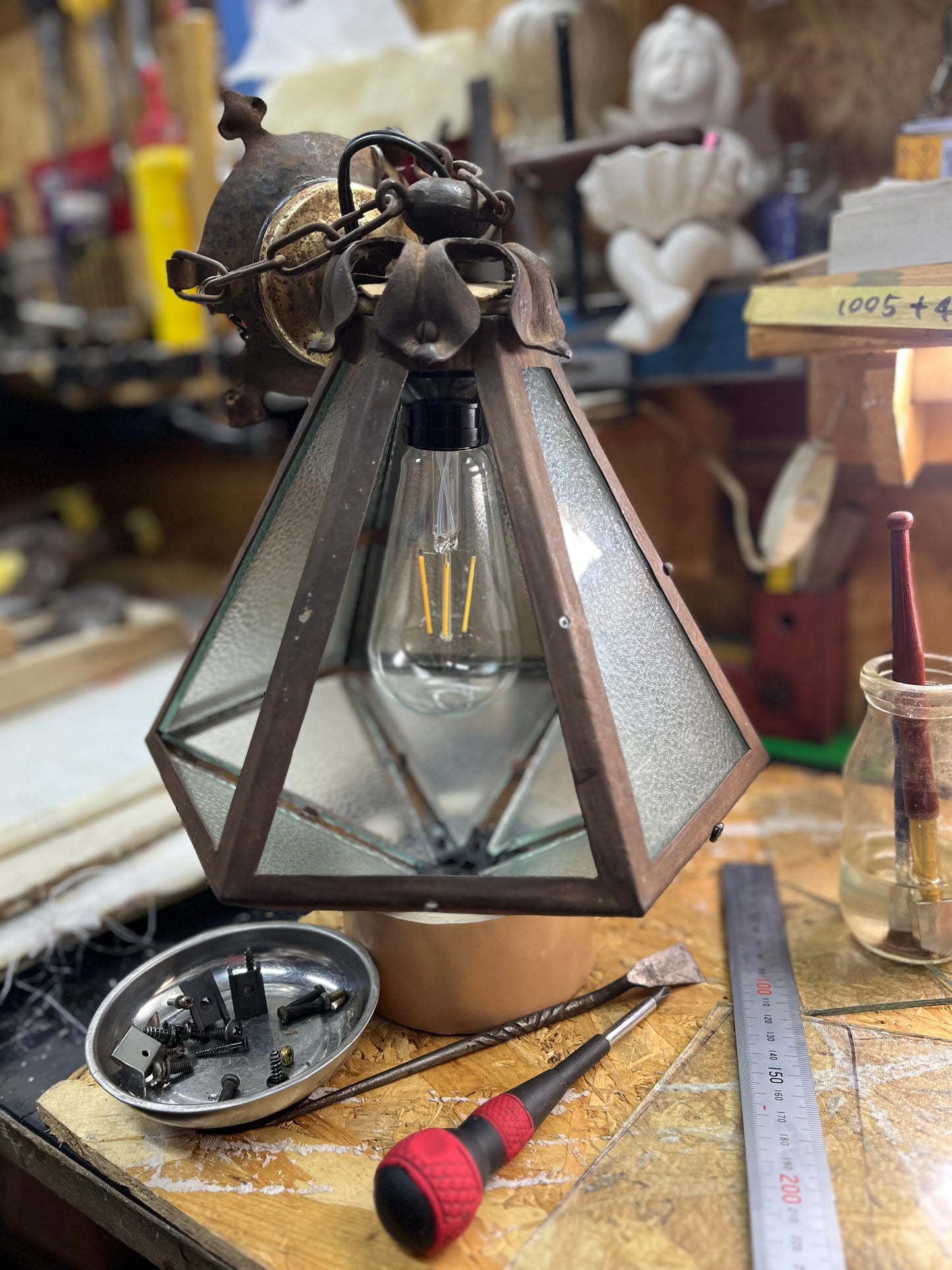 フランス製アンティーク アールデコ期  ペンダントライト