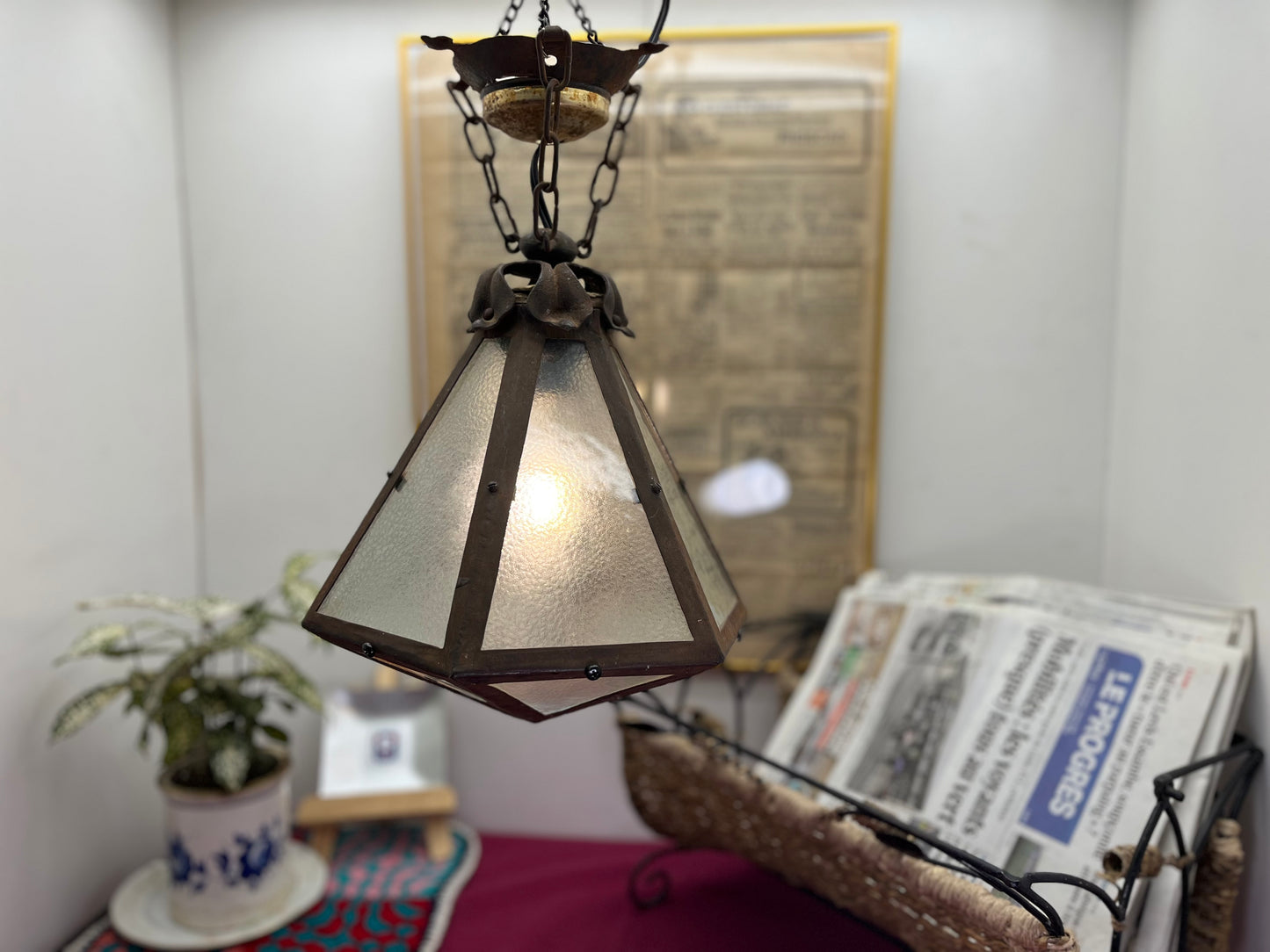 フランス製アンティーク アールデコ期  ペンダントライト