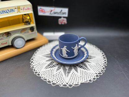 NEW イギリス製 WEDGWOOD ジャスパー カップ＆ソーサー ネイビー