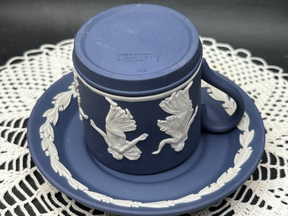 NEW イギリス製 WEDGWOOD ジャスパー カップ＆ソーサー ネイビー