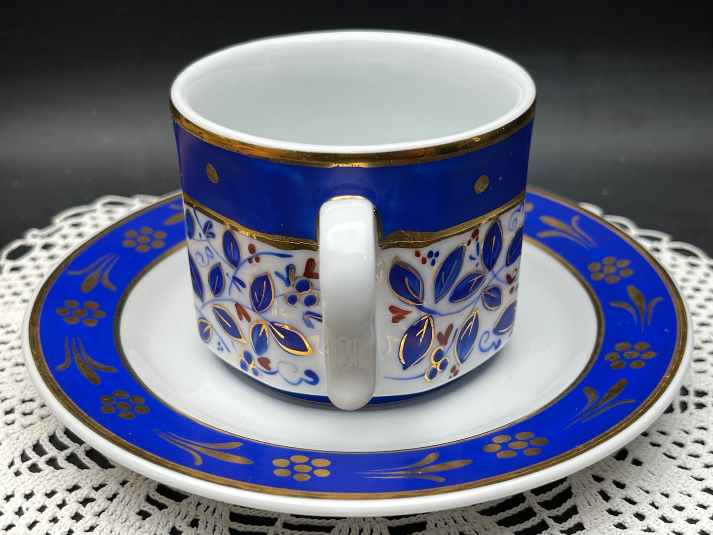 NEW トルコ ESKI HAREM  ハンドメイド カップ＆ソーサー 金彩ブルー