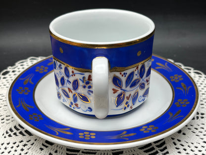 NEW トルコ ESKI HAREM  ハンドメイド カップ＆ソーサー 金彩ブルー