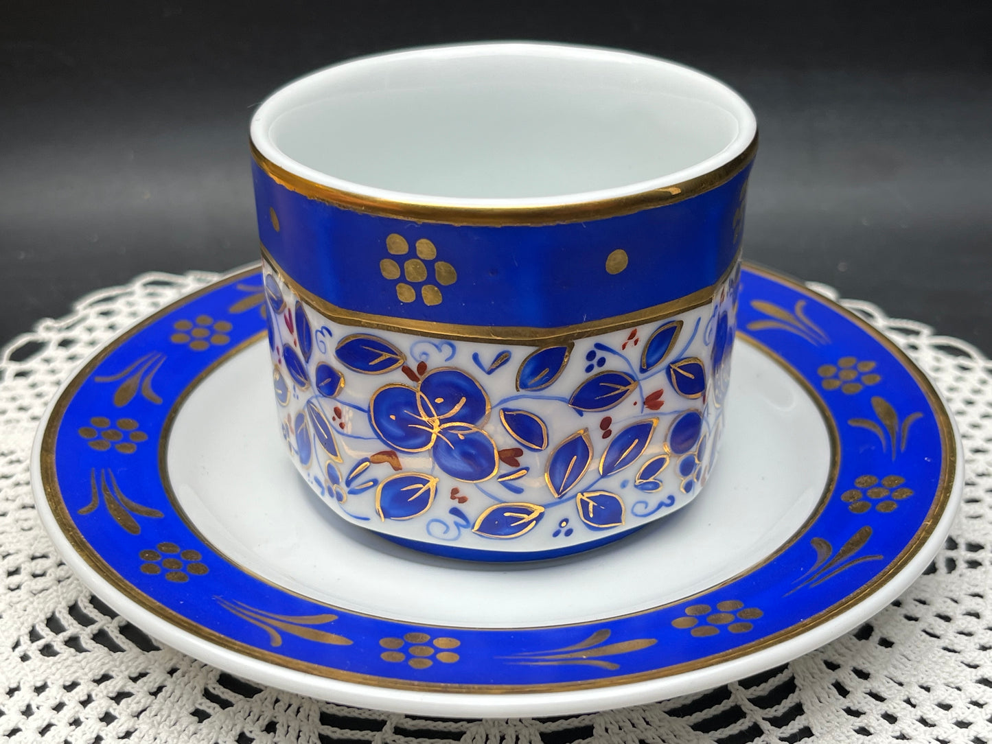 NEW トルコ ESKI HAREM  ハンドメイド カップ＆ソーサー 金彩ブルー