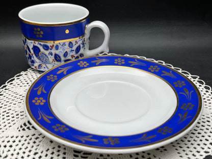 NEW トルコ ESKI HAREM  ハンドメイド カップ＆ソーサー 金彩ブルー
