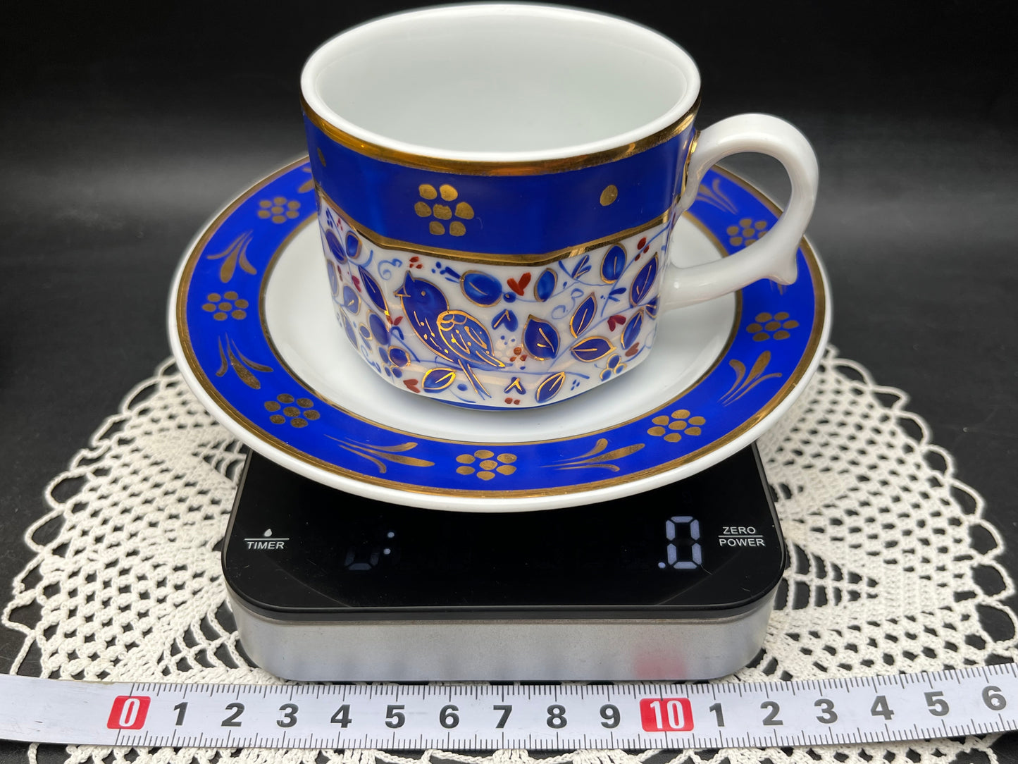 NEW トルコ ESKI HAREM  ハンドメイド カップ＆ソーサー 金彩ブルー