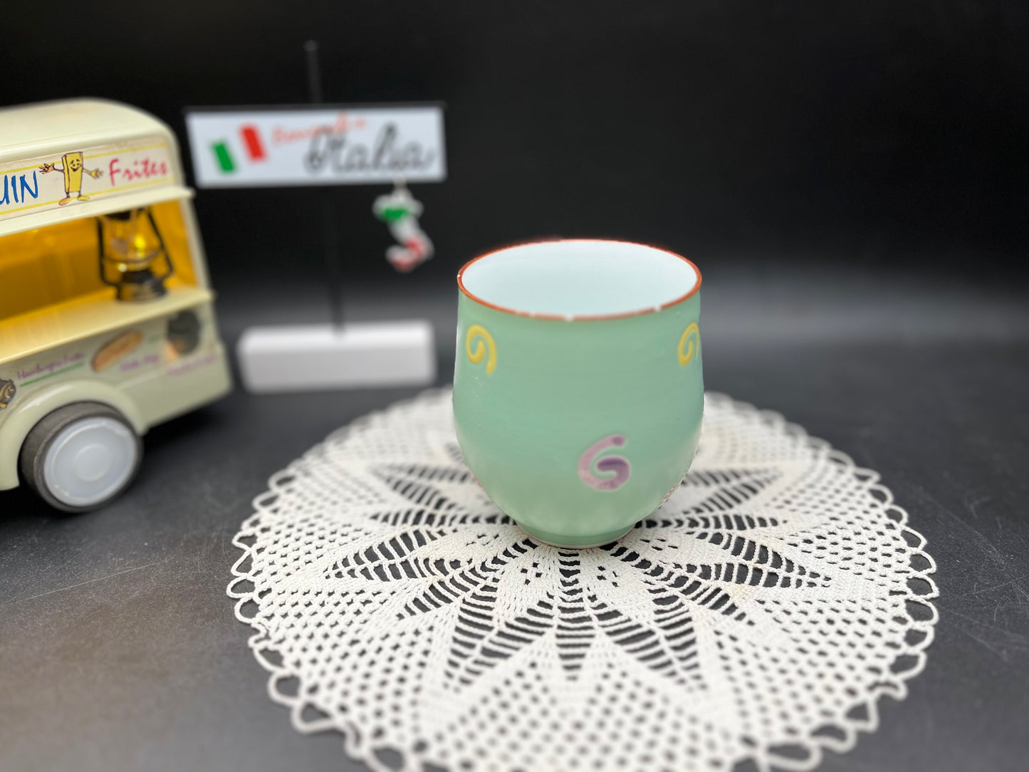 NEW イタリア・ミラノデザイン GIOCO ヴィンテージ湯呑み（ミントグリーン）