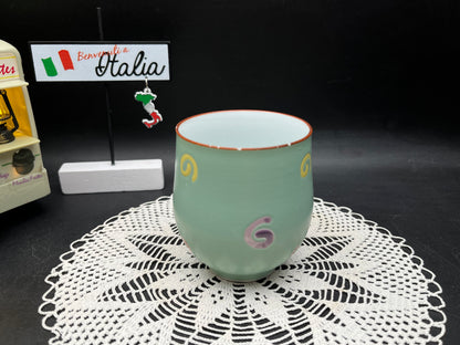 NEW イタリア・ミラノデザイン GIOCO ヴィンテージ湯呑み（ミントグリーン）