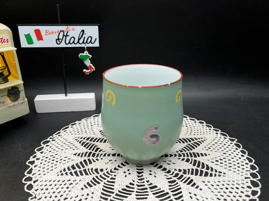 NEW イタリア・ミラノデザイン GIOCO ヴィンテージ湯呑み（ミントグリーン）