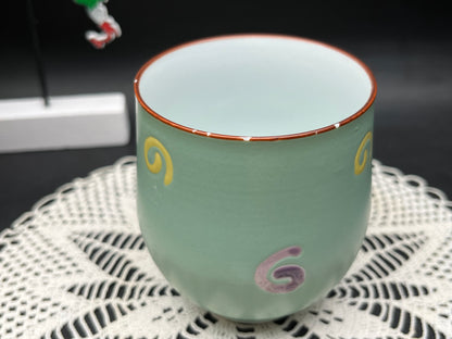 NEW イタリア・ミラノデザイン GIOCO ヴィンテージ湯呑み（ミントグリーン）