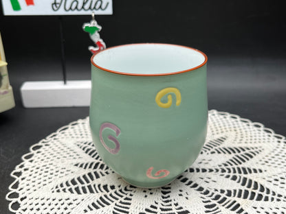 NEW イタリア・ミラノデザイン GIOCO ヴィンテージ湯呑み（ミントグリーン）