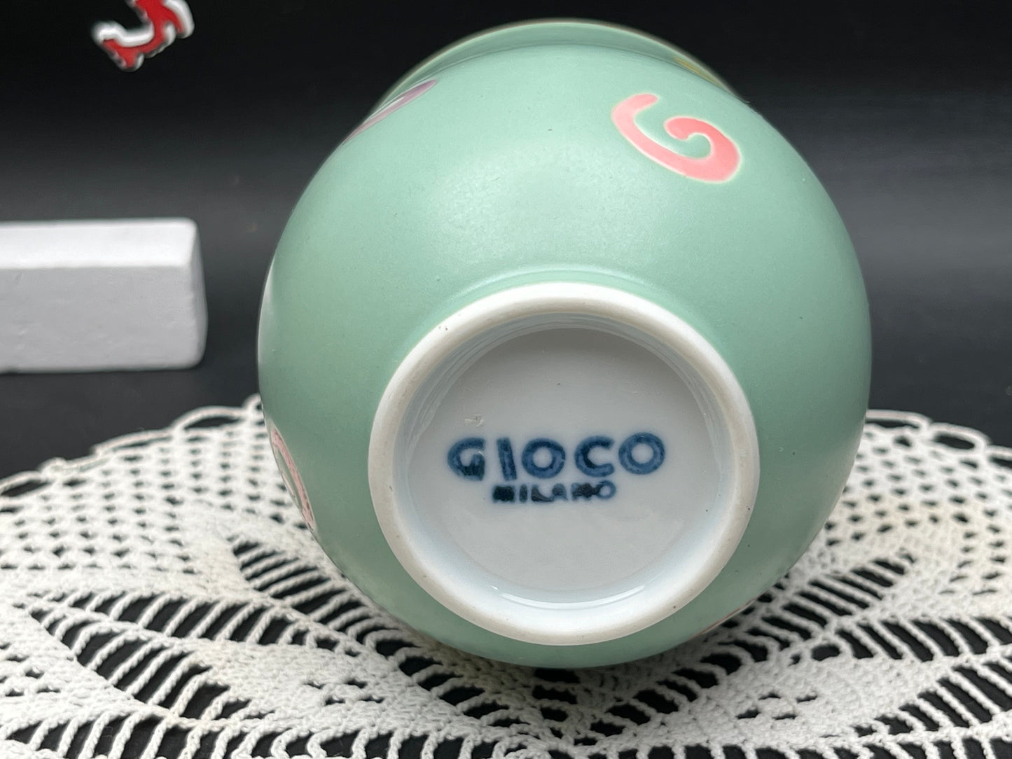 NEW イタリア・ミラノデザイン GIOCO ヴィンテージ湯呑み（ミントグリーン）