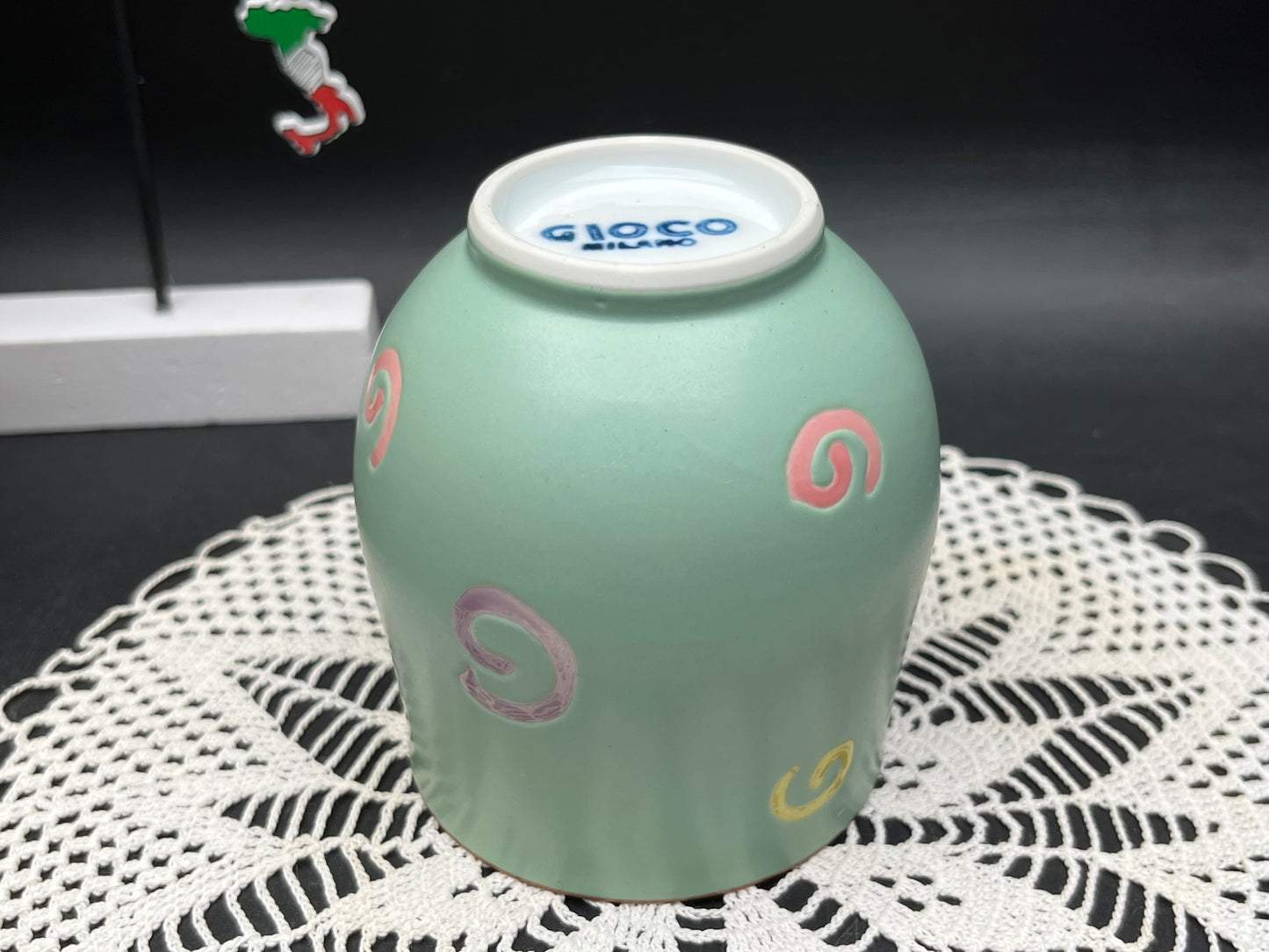 NEW イタリア・ミラノデザイン GIOCO ヴィンテージ湯呑み（ミントグリーン）