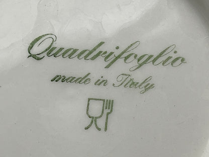 NEW イタリア製 Quadrifoglio オリーブ柄 大小皿プレート 2枚セット