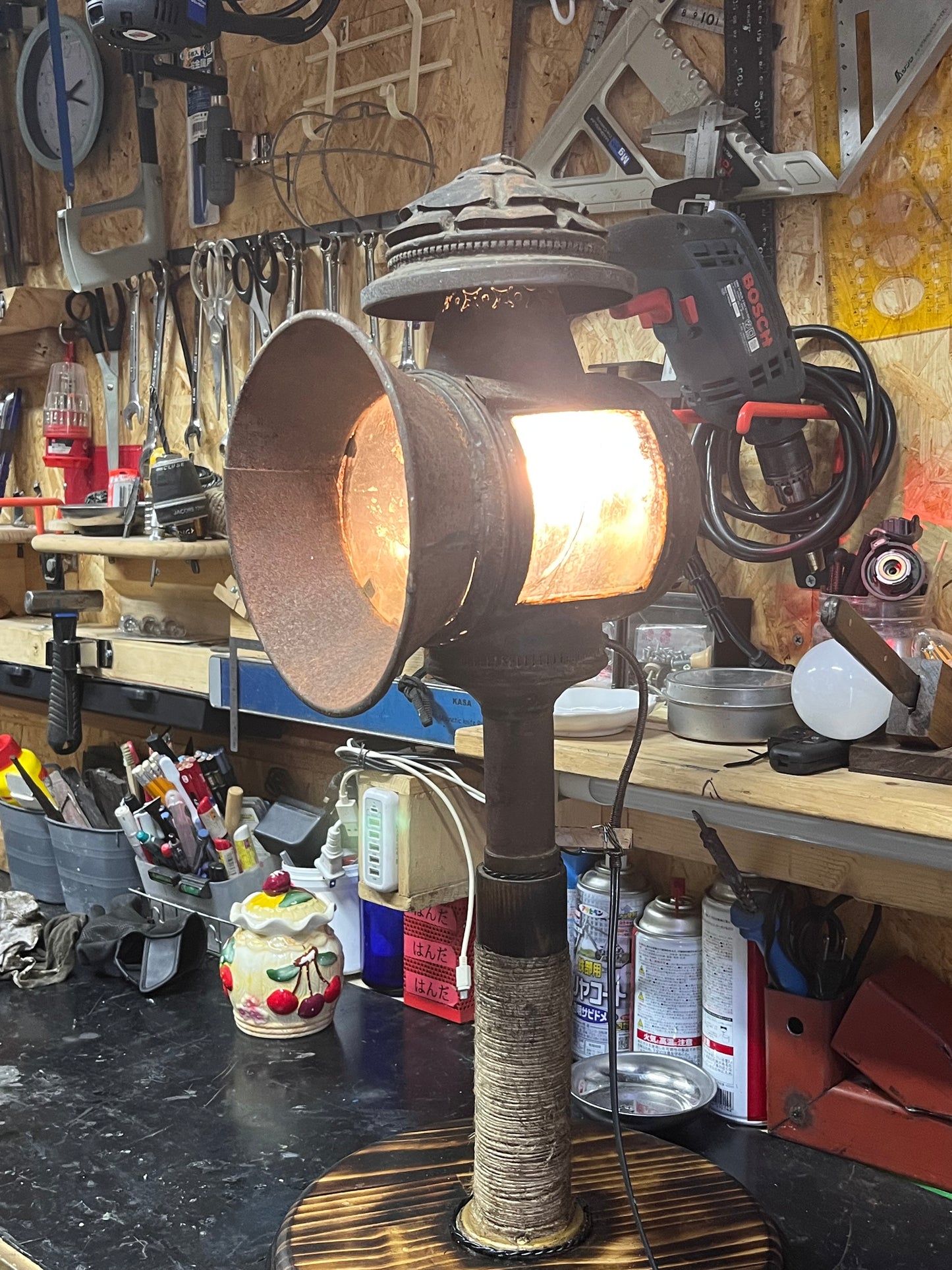 ヴィンテージランタンリメイク照明